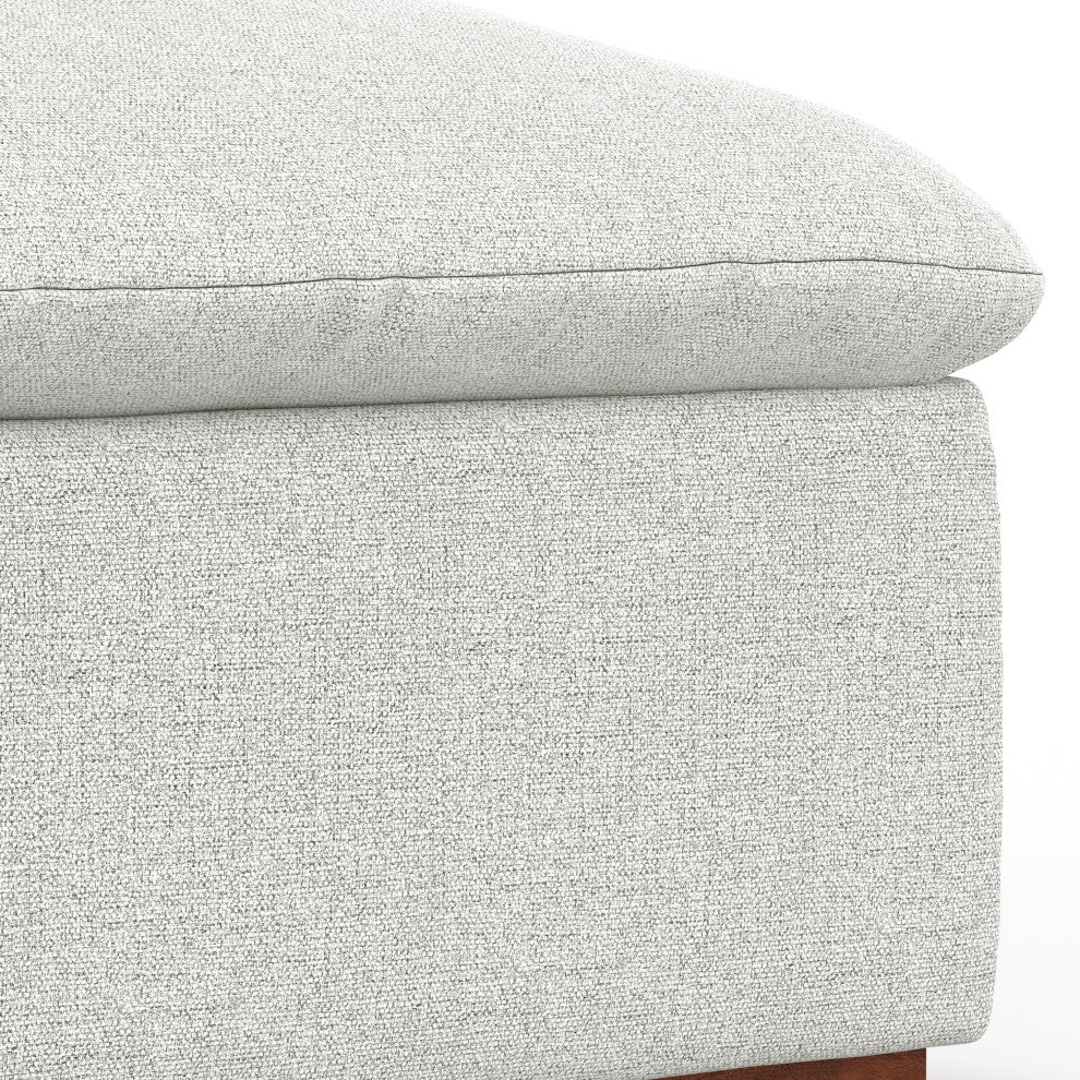 Jasmine Pit Sectional Modular Sofa in Performance Fabric, Cloud Grey