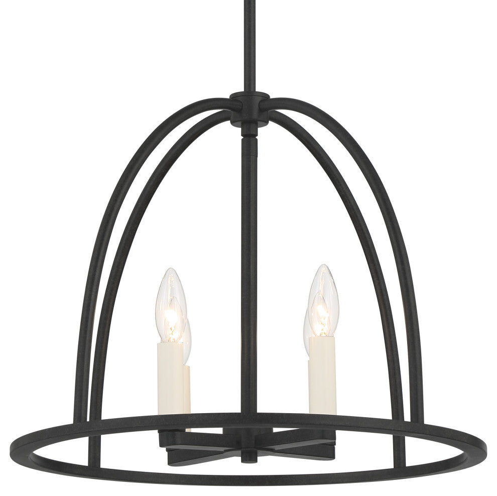 Abbott 4-Light Black Chandelier