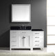 Caroline Parkway 57" Single Bathroom Vanity Set White, Granite Top