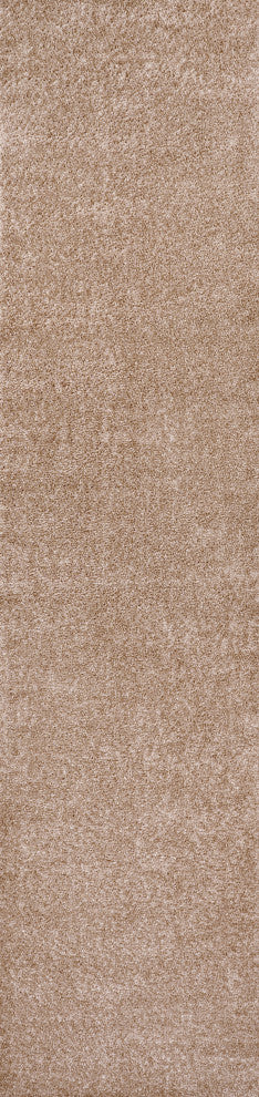 Haze Solid Low-Pile Beige 2 ft. x 16 ft. Runner Rug