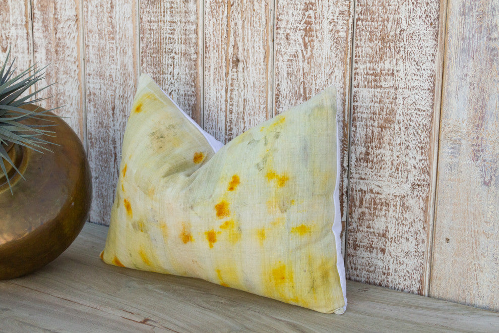 Puhor Tie Dyed Organic Silk Lumbar Pillow