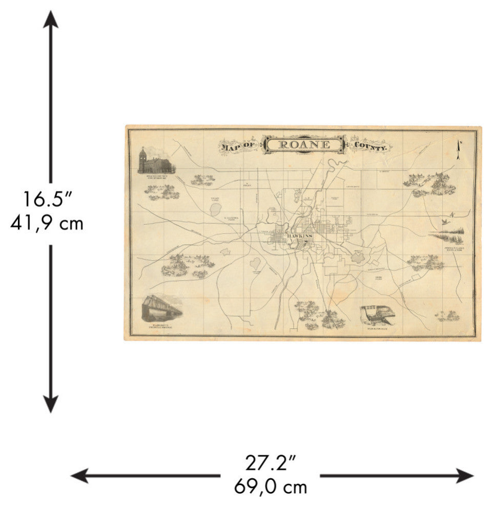 Stranger Things Dry Erase Hawkins Map Peel and Stick Giant Wall Decal