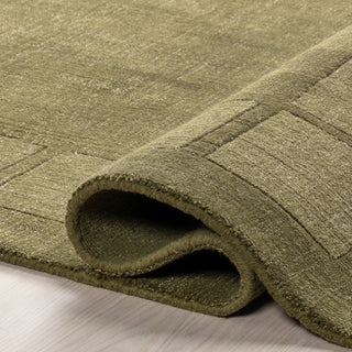 Petra High-Low Wool-Blend Area Rug, Verdant Green 2'6" x 8'