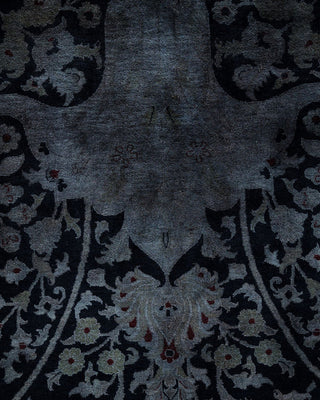Overdyed, One-of-a-Kind Hand-Knotted Area Rug Black, 12'6"x17'10"