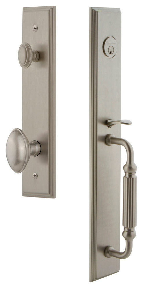 Carre' 1-Piece Dummy Handleset, F Grip and Eden Prairie, Satin Nickel, 849006