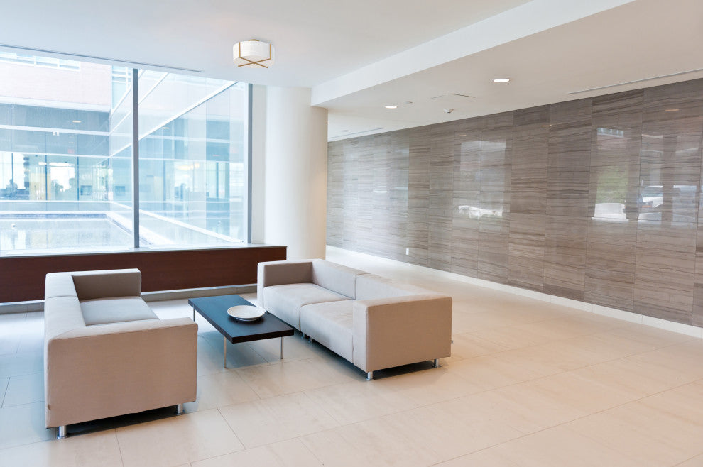 Hinkley Axis Large Semi-Flush Mount, Heritage Brass