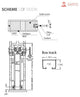 French Pocket Door 36 x 96 Frosted Glass, Quadro 4002 Matte Black