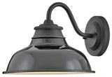 Hinkley Wallace Small Gooseneck Barn Light, Museum Black