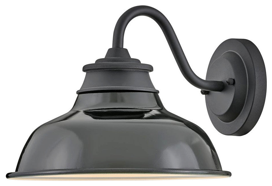 Hinkley Wallace Small Gooseneck Barn Light, Museum Black