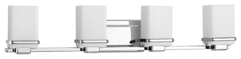 Progress Lighting P2196-09 Metric 4-Light Bath, Brushed Nickel, Polished Chrome