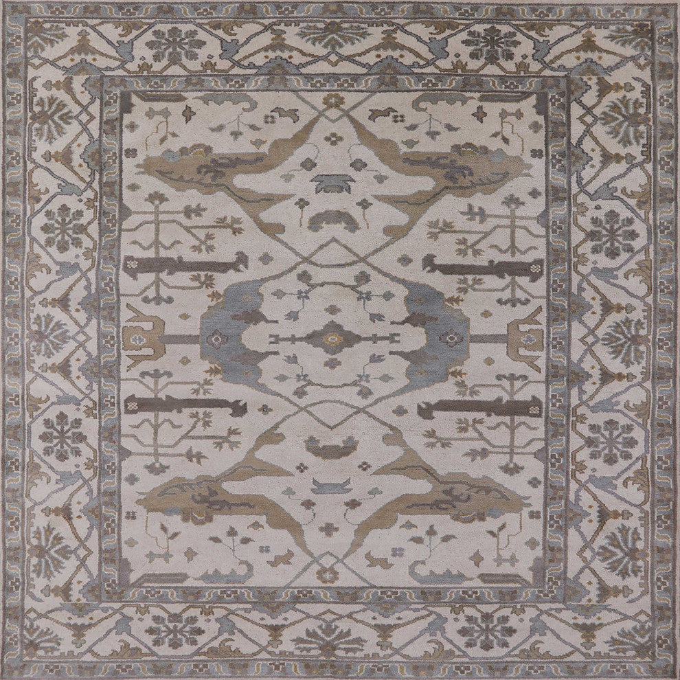 Ahgly Company Indoor Square Mid-Century Modern Area Rugs, 6' Square