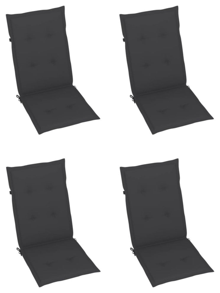 Vidaxl Garden Reclining Chairs 3-Piece Set With Cushions Solid Acacia Wood