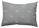 Feather Pattern Decorative Lumbar Throw Pillow, Gray, 14"x20"