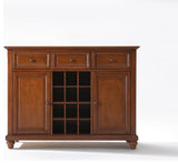 Cambridge Buffet Server / Sideboard Cabinet With Wine Storage, Classic Cherry