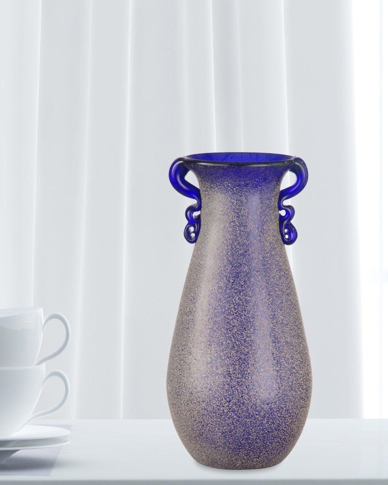 Springdale 9" Morgana 2-Piece Hand Blown Art Glass Vase Set