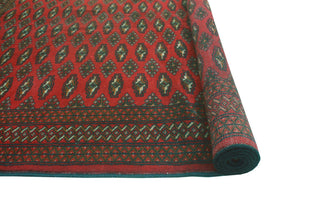 Fine Vintage Distressed Melinda Red/Charcoal Rug, 4'2x6'5