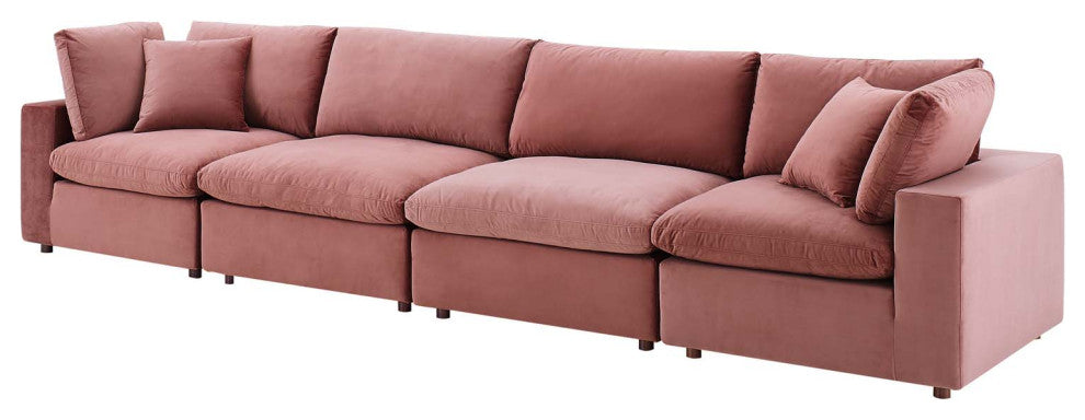 Sofa, Velvet, Pink, Modern, Living Lounge Room Hotel Lobby Hospitality