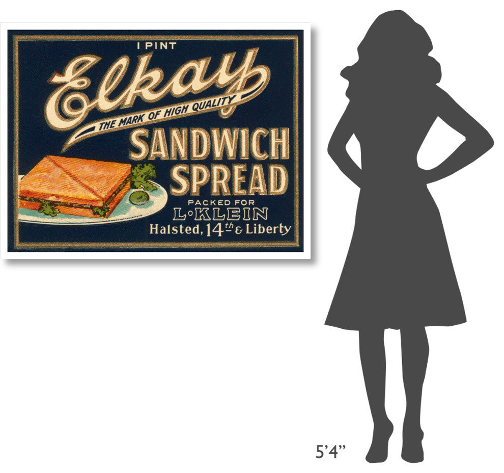 "Elkay Sandwich Spread" Digital Paper Print by Retrolabel, 46"x35"