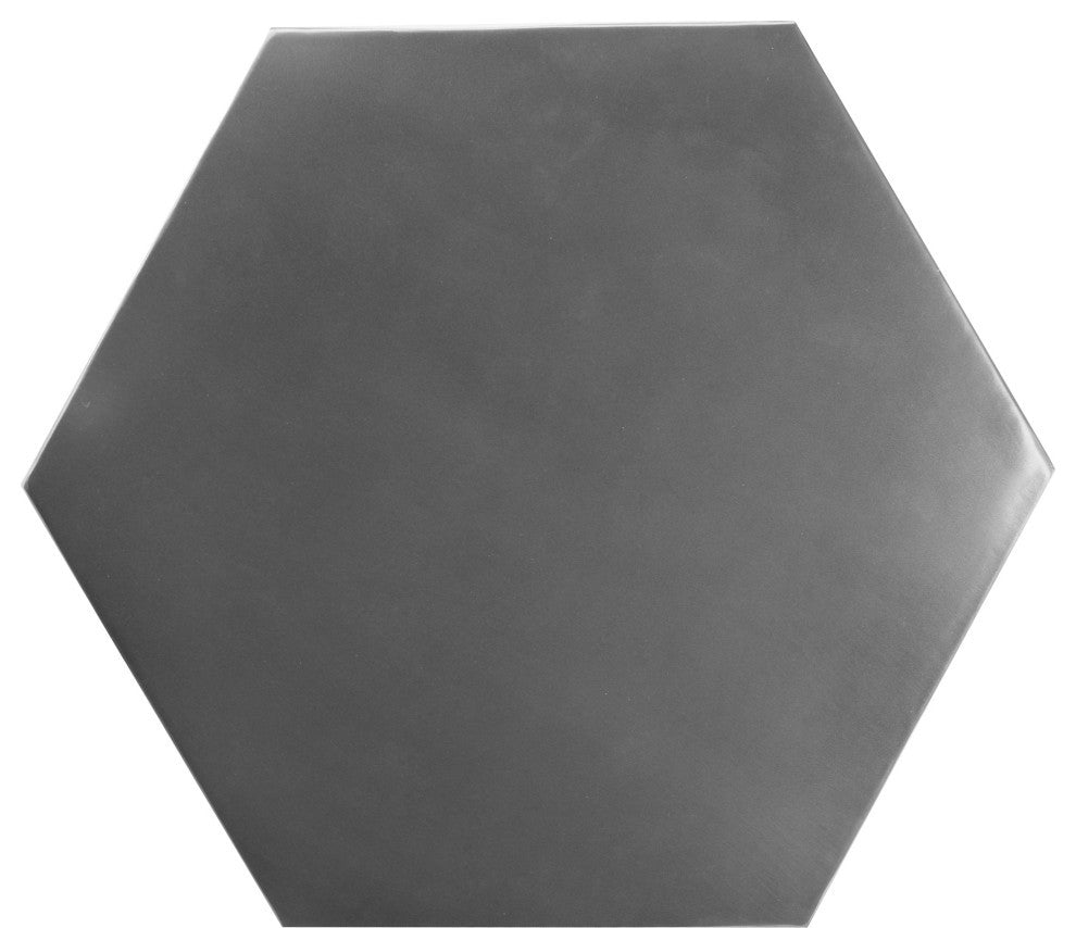 Hexagon Durable Iron Modular Coffee Table, Brushed Chrome