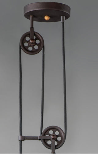 Maxim 10090 Tucson 1 Light 16"W Pendant - Oil Rubbed Bronze / Weathered Wood