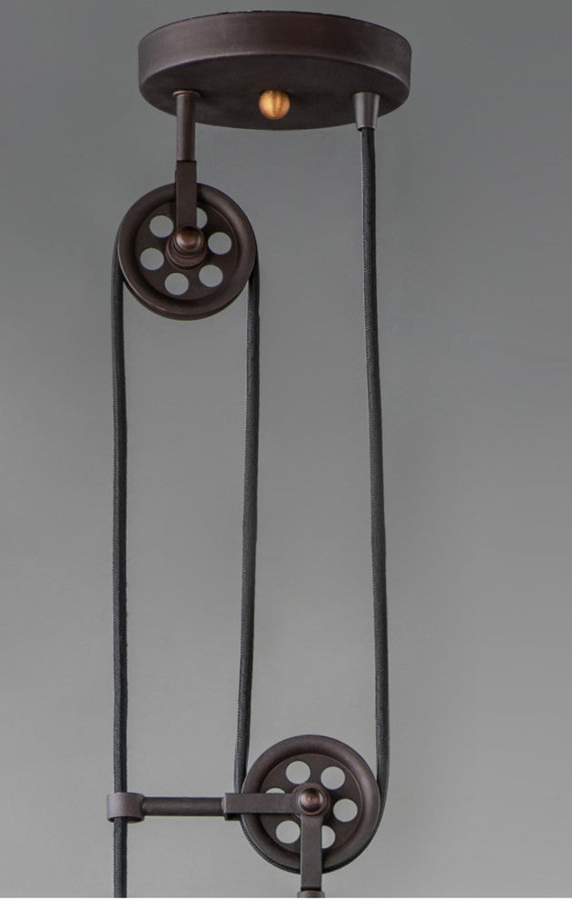 Maxim 10090 Tucson 1 Light 16"W Pendant - Oil Rubbed Bronze / Weathered Wood