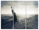 "Statue of Liberty in Dried Field" Photo Metal Wall Art, 3 Panels, 36"x28"