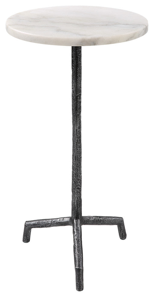 Puritan White Marble Drink Table