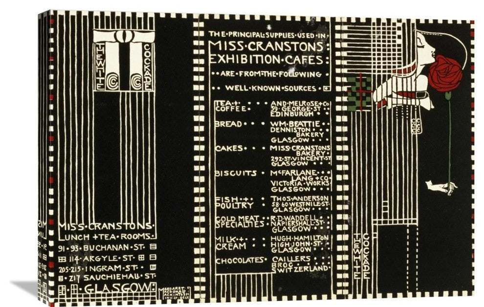 "The White Cockade, Illustration For a Menu, 1911" Artwork, 30" x 20"