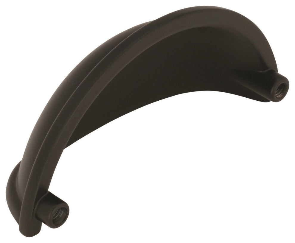Amerock Traditional 3" 76 mm Center-to-Center Cabinet Cup Pull, Matte Black, Sin