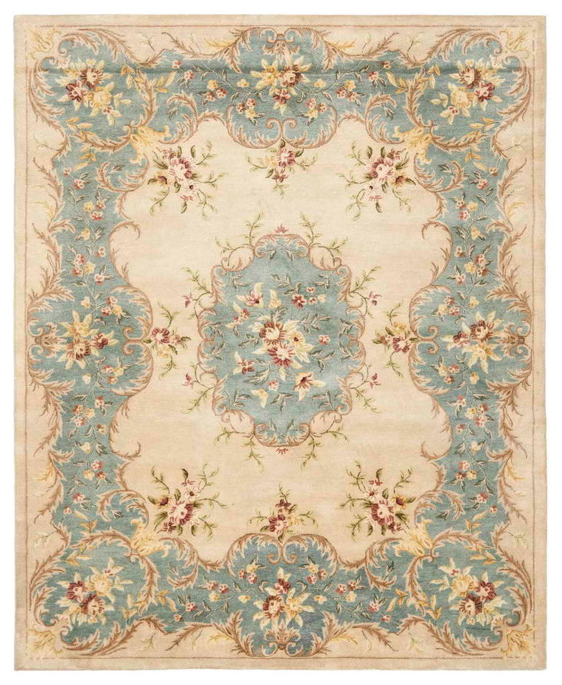 Safavieh Bergama brg166a Rug, Ivory/Light Blue, 8'0" X 10'0"