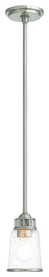 Livex Lighting Lawrenceville Light Mini Pendant, Brushed Nickel