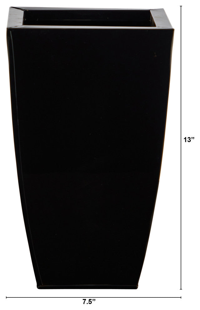 13" Tapered Square Metal Planter