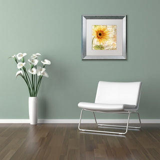 Color Bakery 'Ete I' Art, Silver Frame, White Matte, 16"x16"