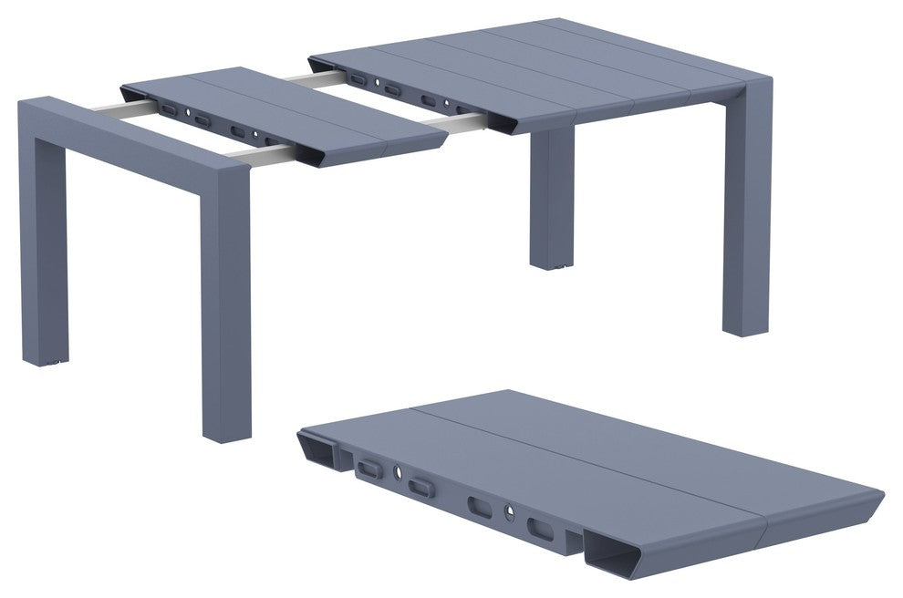 Compamia Vegas 39"-55" Extendable Dining Table, Dark Gray