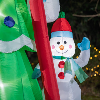 Christmas Inflatable Xmas Outdoor Lighted DÃ©cor, Snowman & Tree