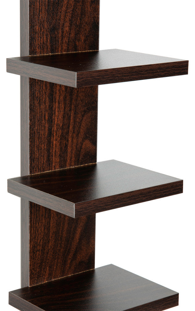 Danya B. Utility Column Spine Wall Shelves, Walnut