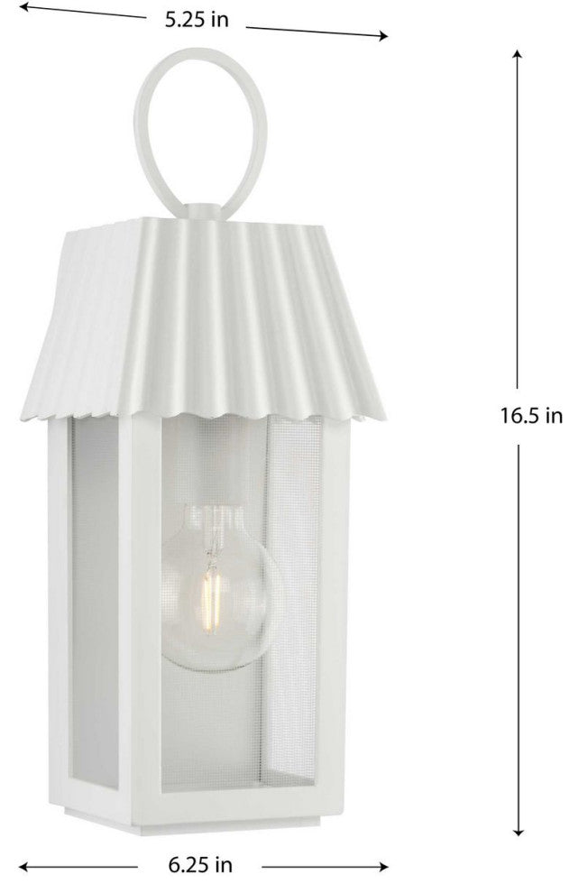 POINT DUMEÂ® Hook Pond Shelter White Outdoor Wall Lantern with DURASHIELD