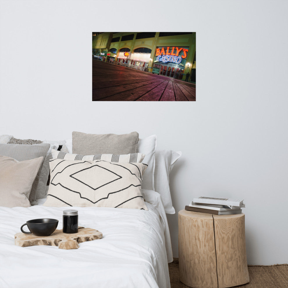 Low on the Boards Night Photography Unframed Wall Art Print, 24" X 36"
