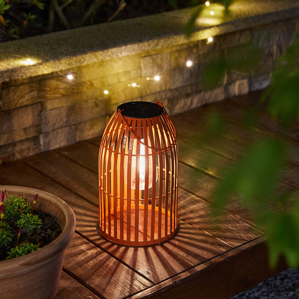Metal Woven Solar Powered Hanging Lantern, 2-Piece Set