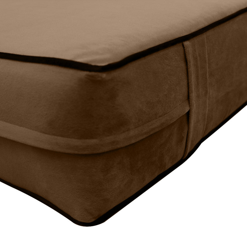 Contrast Pipe 6" Twin-XL 80x39x6 Velvet Indoor Daybed Mattress COVER ONLY-AD308