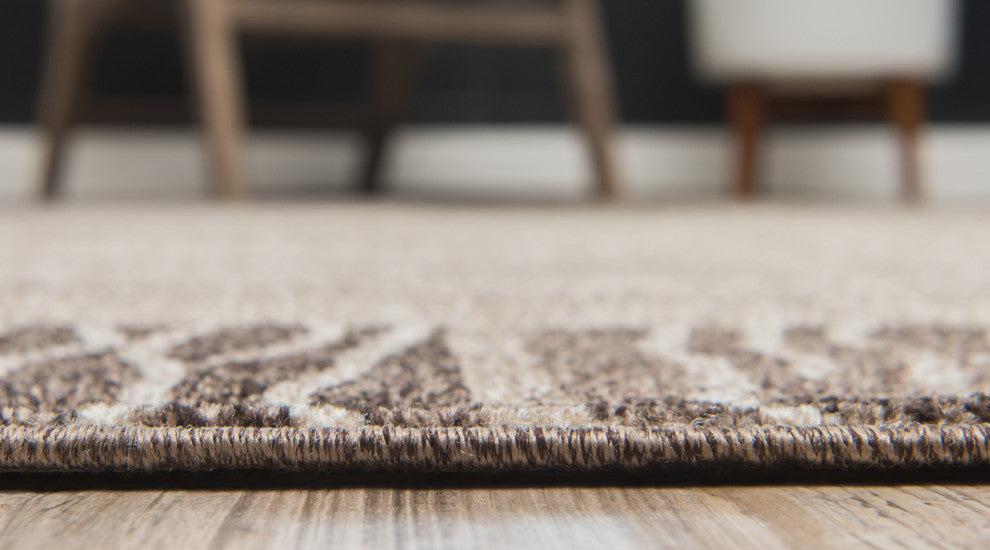 Rug Unique Loom Del Mar Light Brown Rectangular 5' 0 x 8' 0