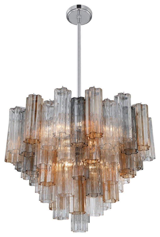 Crystorama Lighting Group ADD-312-AU Addis 12 Light 27"W - Aged Brass