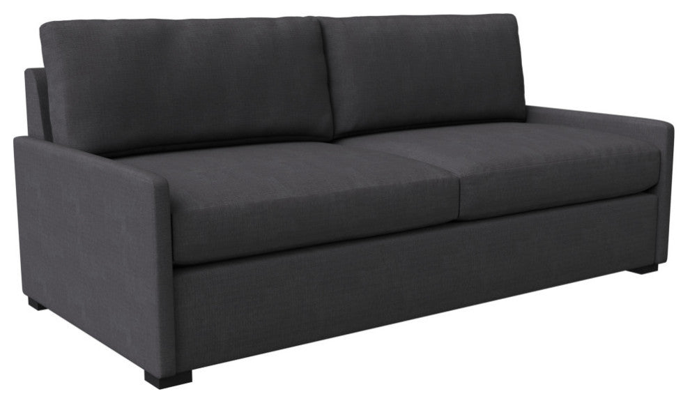 Nativa Interiors Kimpton 79" Sofa, Charcoal, Depth: Classic