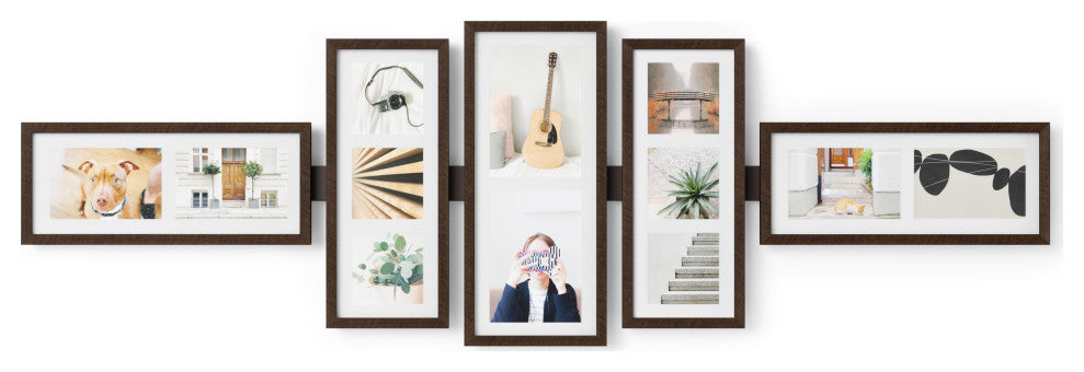 Umbra Shuffle Gallery Frame Set of 5 Aged Walnut