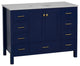 Kitchen Bath Collection Horizon 48" Bathroom Vanity, Royal Blue, Engineered White