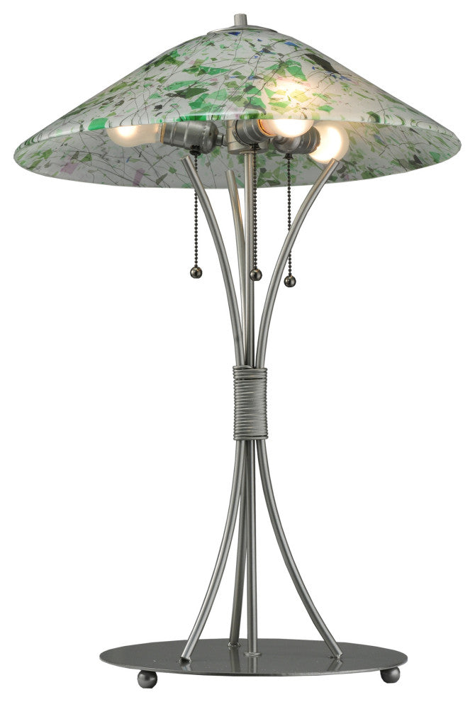 28"H Metro Fusion Times Square Glass Table Lamp