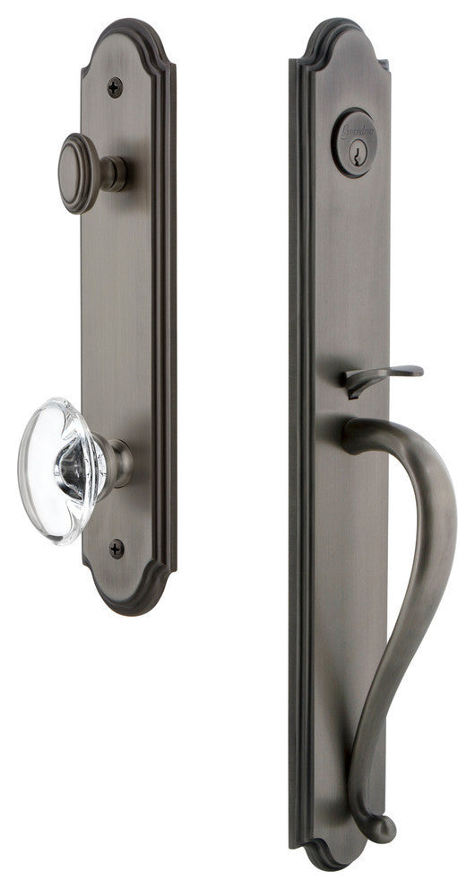 Arc 1-Piece Dummy Handleset, S Grip and Provence Knob, Antique Pewter, 848693