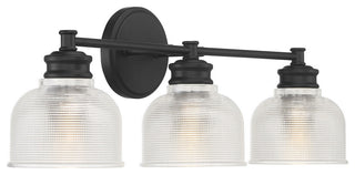 3-Light Bathroom Vanity Light, Matte Black