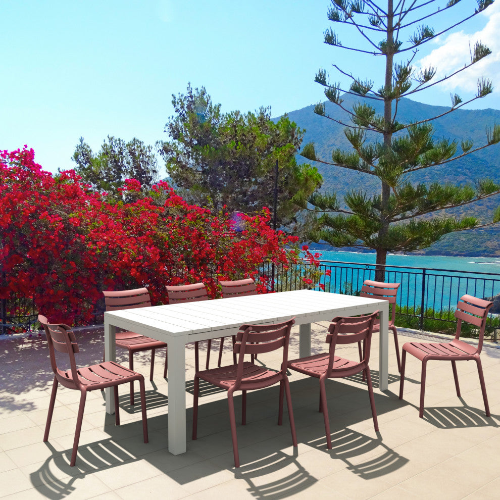 Atlantic Dining Table 55, 83" Extendable White