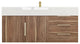 Madison 48" Wall Mounted Vanity with Reinforced Acrylic Sink, White Oak